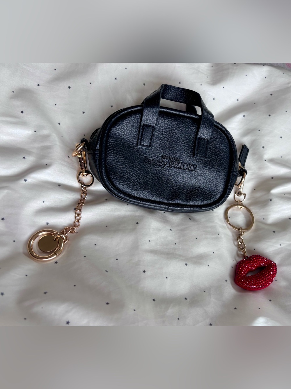 Sephora mini Bag with Red Lip Charm